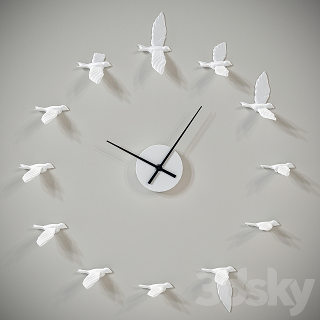 Haoshi_Design_Swallow_X_Clock 3DSMax File - thumbnail 1