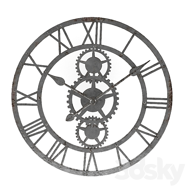 Industrial clock 3DSMax File - thumbnail 1