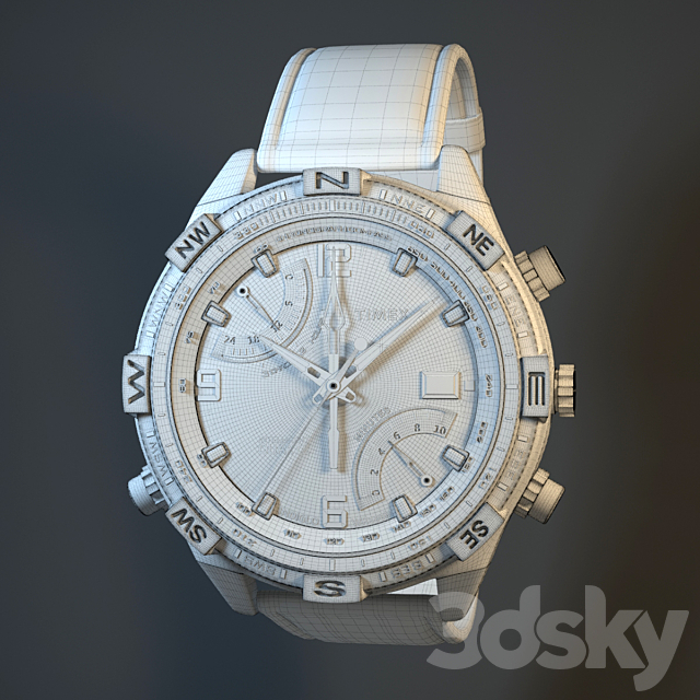 IQ Fly-Back Chrono-Compass 3DSMax File - thumbnail 3