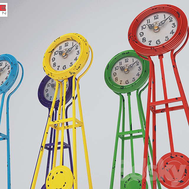 kare design table clock 3DS Max Model - thumbnail 3