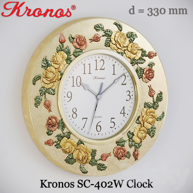 Kronos SC-402W Clock 3ds Max - thumbnail 1