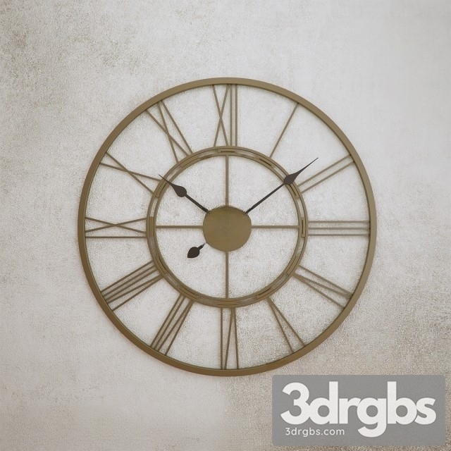 Metal wall Clock Howard Miller 3dsmax Download - thumbnail 1