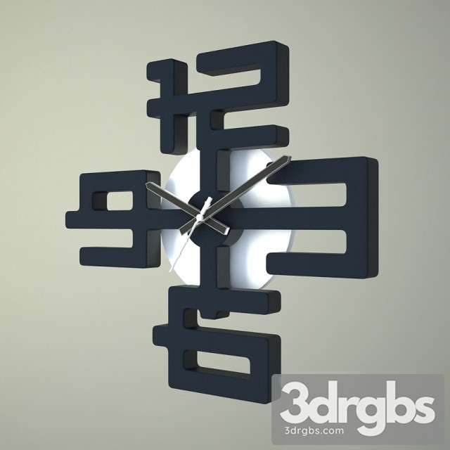 Modern Clock 3 3dsmax Download - thumbnail 1