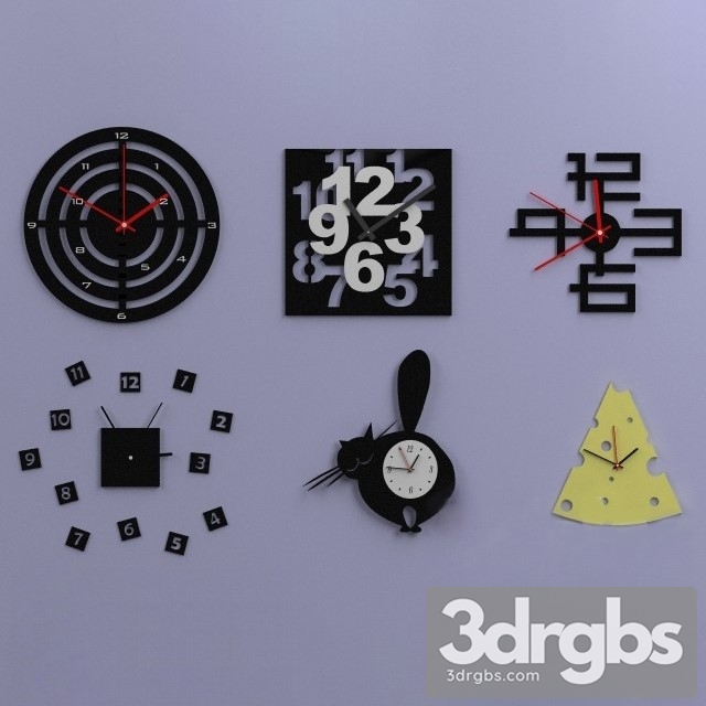 Modern Clock 6 3dsmax Download - thumbnail 1