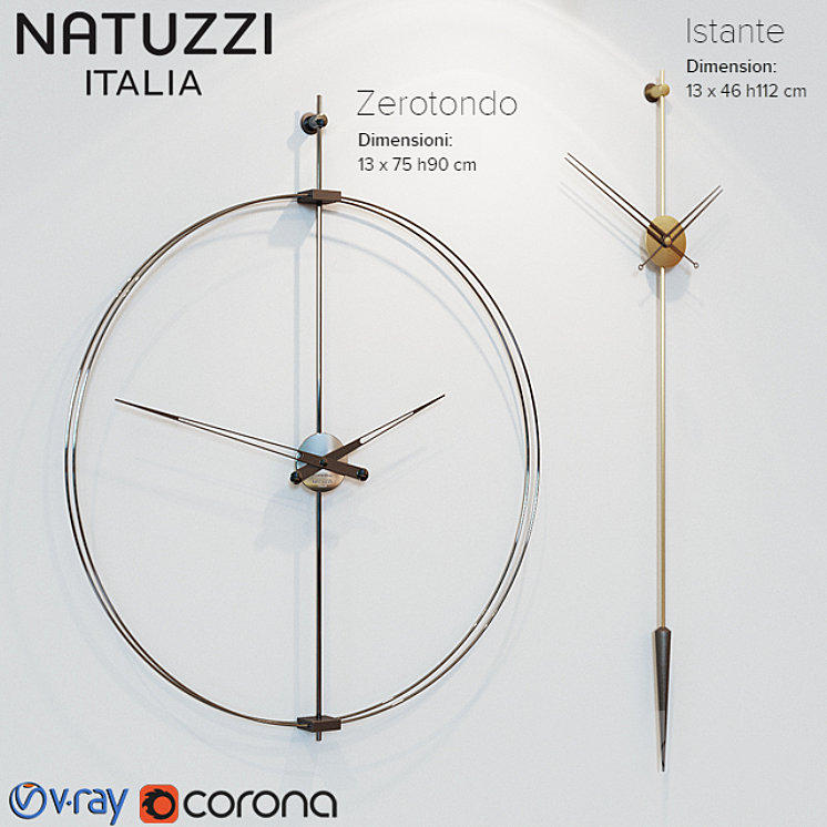 Natuzzi clock 3DS Max - thumbnail 1