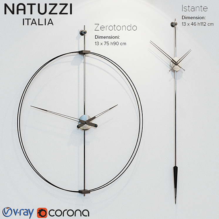 Natuzzi clock 3DS Max - thumbnail 2