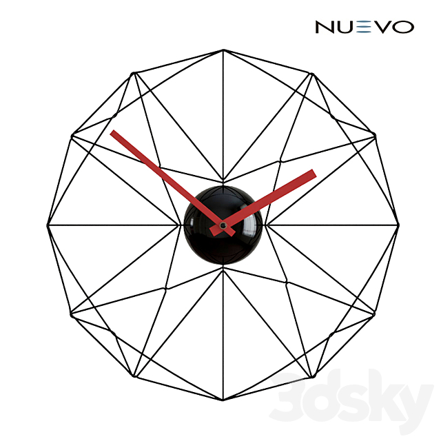 Nuevo Living _ Wired Web Clock 3DSMax File - thumbnail 1