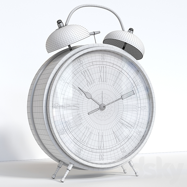 Old alarm clock 3ds Max - thumbnail 2