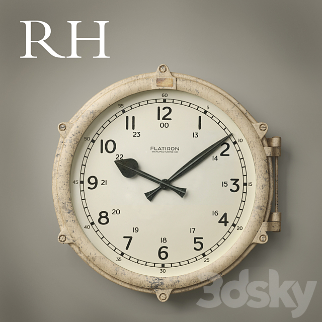 RH_1930S BARGE CLOCK 3ds Max - thumbnail 1