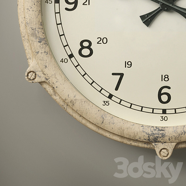 RH_1930S BARGE CLOCK 3ds Max - thumbnail 3