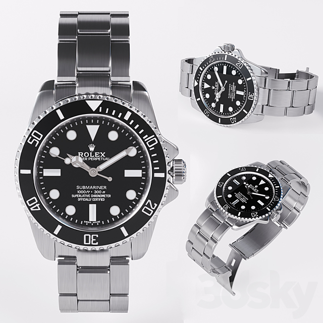 Rolex Oyster Perpetual Submariner 3ds Max - thumbnail 1