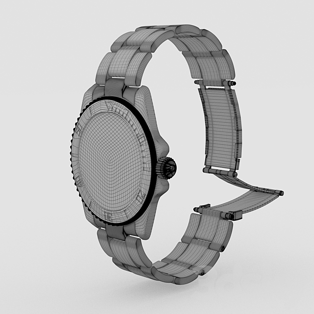 Rolex Oyster Perpetual Submariner 3ds Max - thumbnail 3