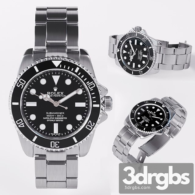 Rolex oyster perpetual submariner 3dsmax Download - thumbnail 1