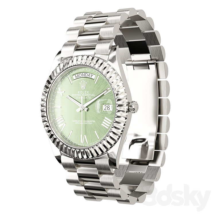 Rolex Watch Oyster Perpetual Day-Date 3DS Max Model - thumbnail 2