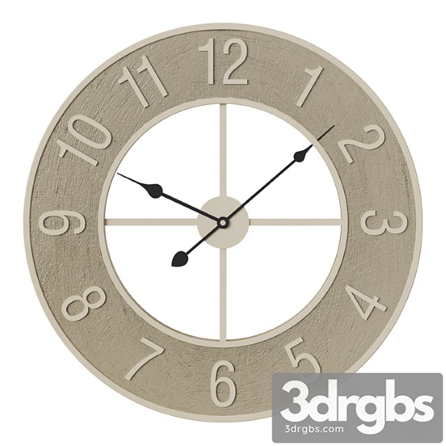 Rustic aura wall clock 3dsmax Download - thumbnail 1