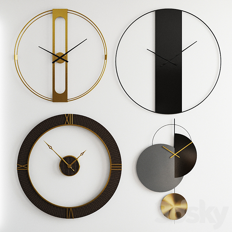 Tog Levvy Brad Oversized Wall Clocks 3DS Max - thumbnail 1