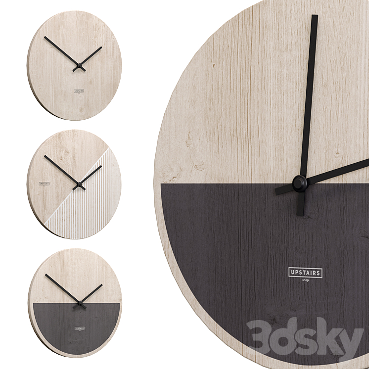 Upstairs wall clock 3DS Max - thumbnail 2