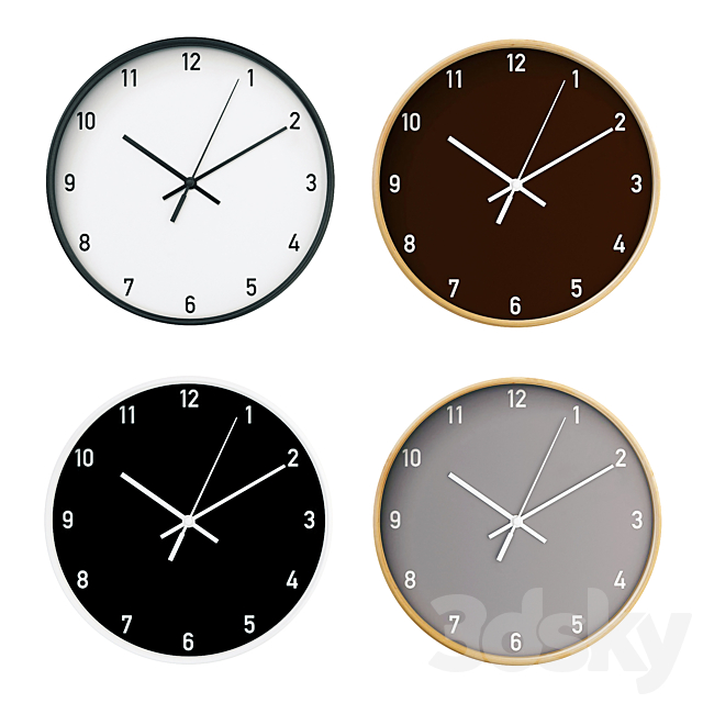 Wall clock 13 3DS Max Model - thumbnail 2