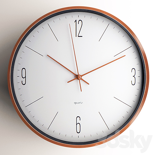 Wall clock 22 3DS Max Model - thumbnail 2