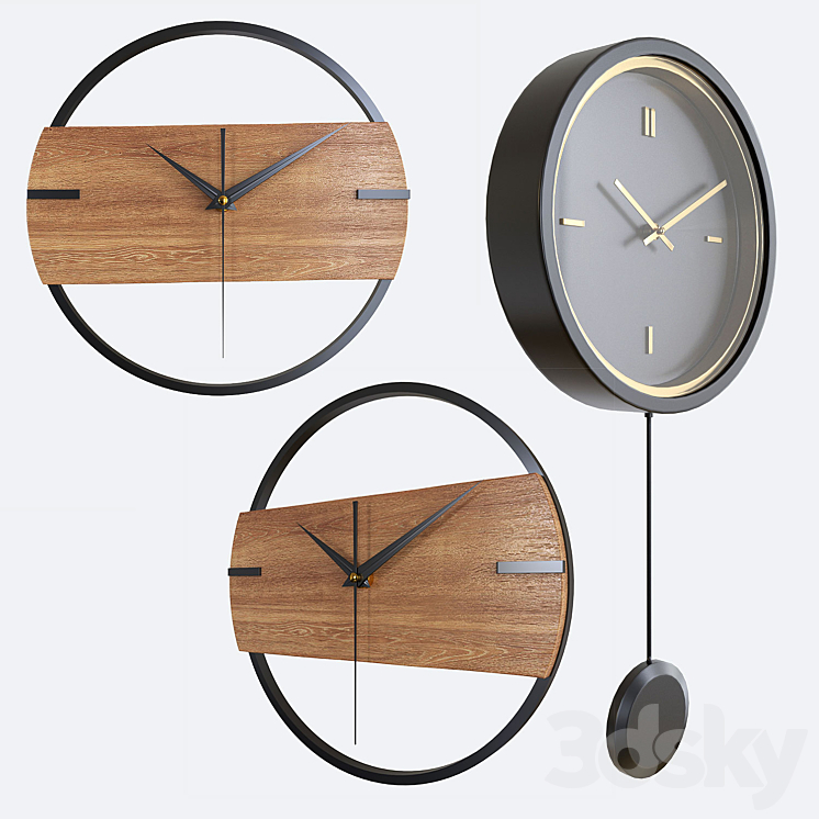 Wall clock 3DS Max - thumbnail 1