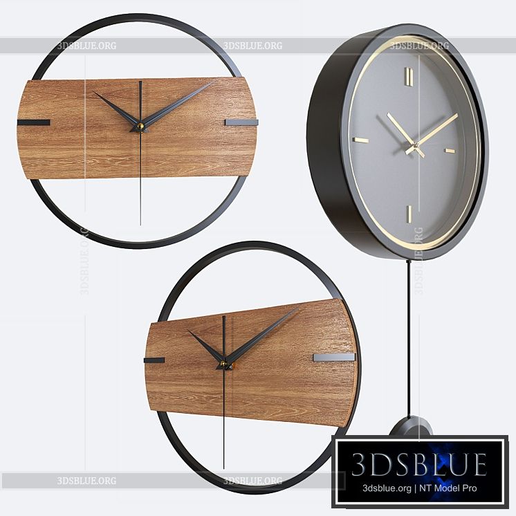 Wall clock 3DS Max - thumbnail 3