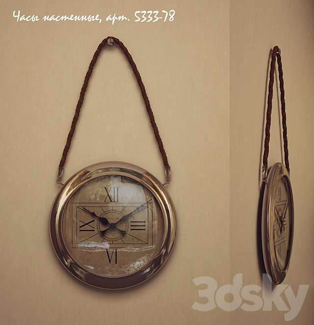 Wall clock. art. 5333-78 3DSMax File - thumbnail 1