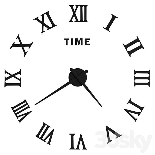 Wall clock collection 3ds Max - thumbnail 2