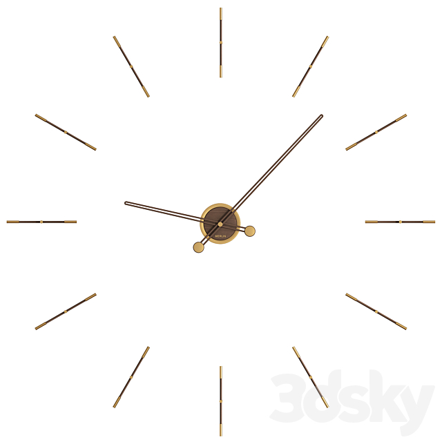 Wall clock collection 3ds Max - thumbnail 3