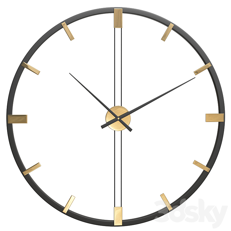 Wall Clock Felicie 3DS Max Model - thumbnail 1