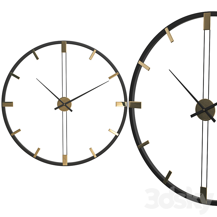 Wall Clock Felicie 3DS Max Model - thumbnail 2