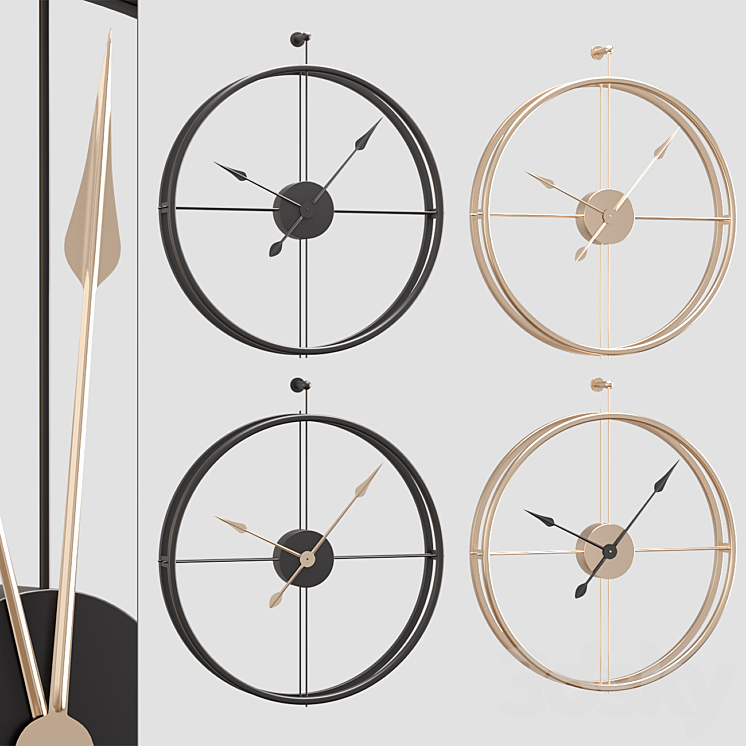 Wall clock from Aliexpress 3DS Max - thumbnail 1