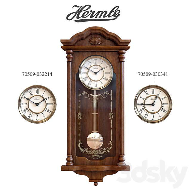 Wall Clock Hermle 3ds Max - thumbnail 1