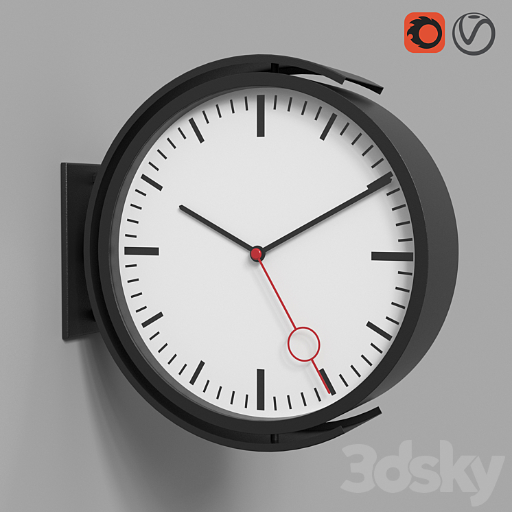 Wall clock IKEA BISSING BISSING 3DS Max - thumbnail 1