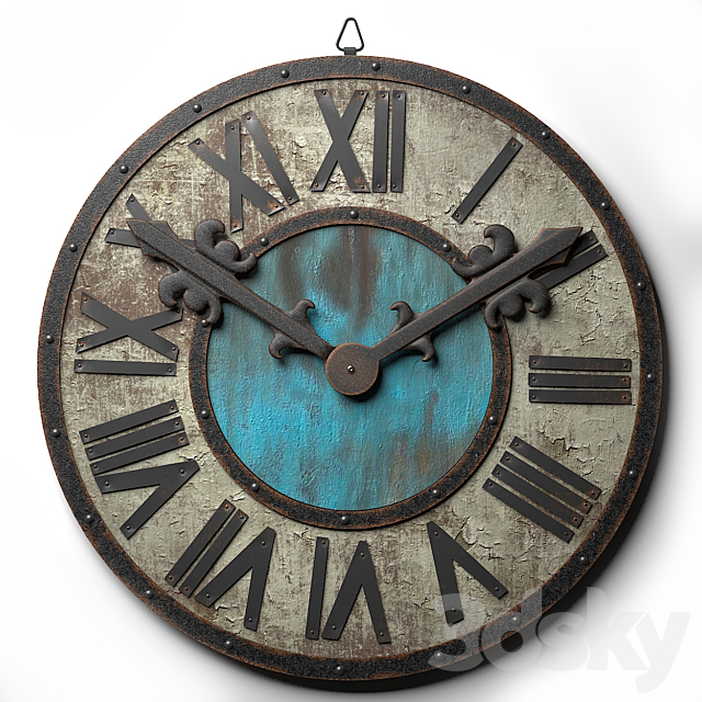 Wall clock Loft Style Ø80 3DS Max Model - thumbnail 1