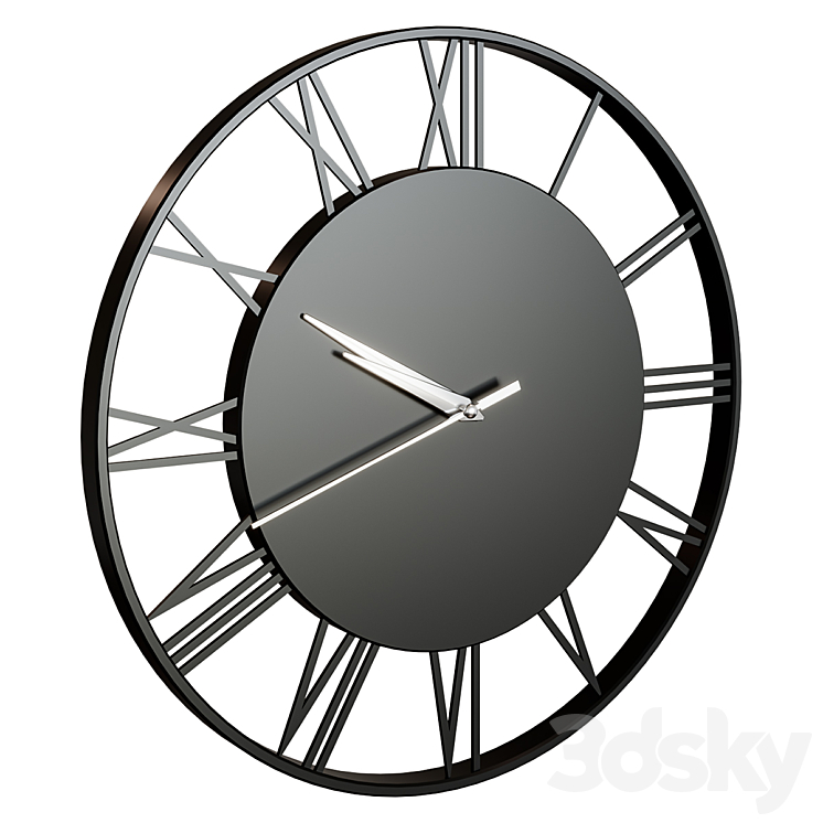 Wall Clock Manigault Clock 3DS Max Model - thumbnail 1