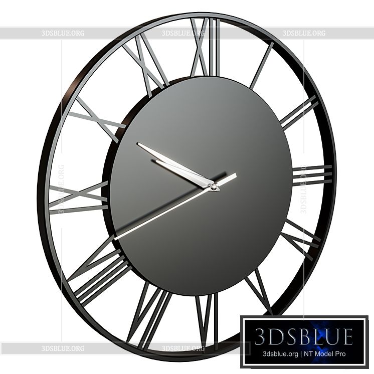 Wall Clock Manigault Clock 3DS Max - thumbnail 3