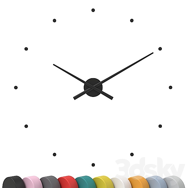 Wall clock Nomon 3ds Max - thumbnail 1