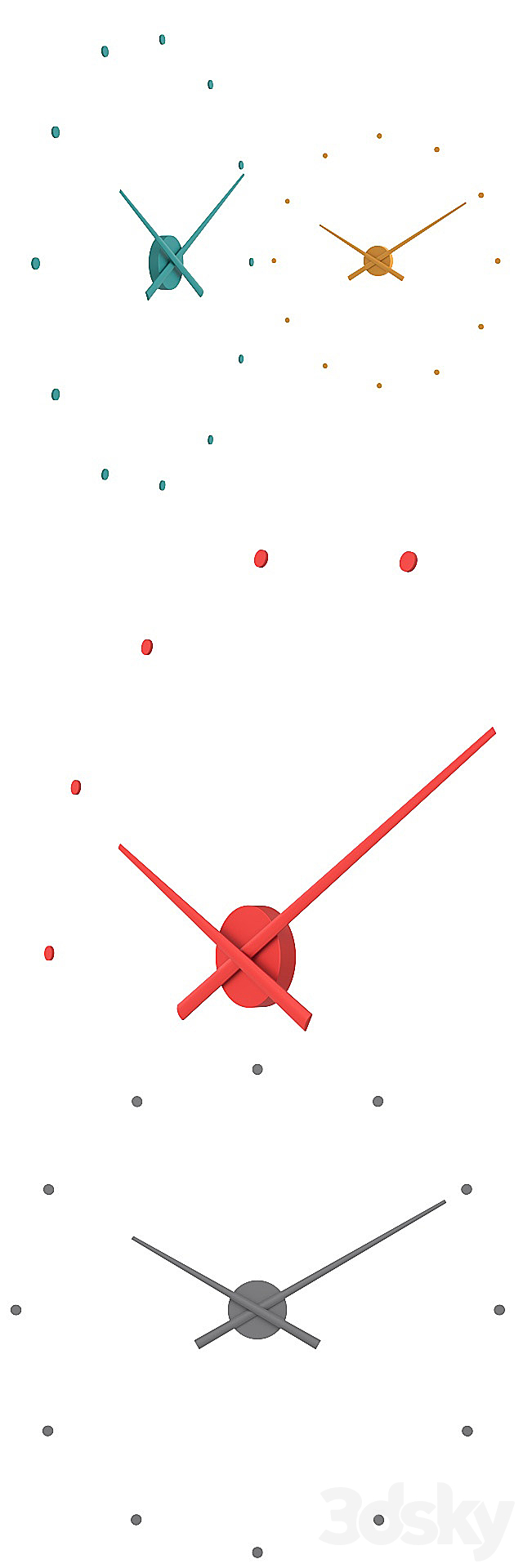 Wall clock Nomon 3ds Max - thumbnail 2