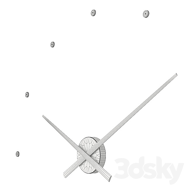 Wall clock Nomon 3ds Max - thumbnail 3