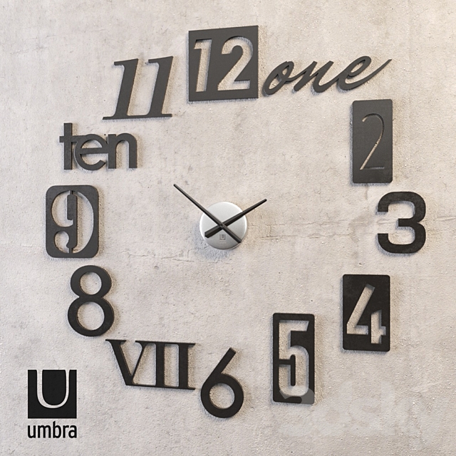 Wall clock Numbra 3DSMax File - thumbnail 2