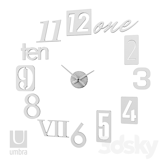 Wall clock Numbra 3DSMax File - thumbnail 3