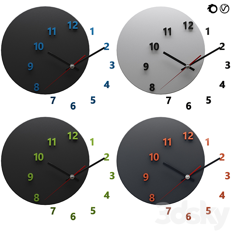 WALL CLOCK OUT OF TIME 3DS Max Model - thumbnail 2