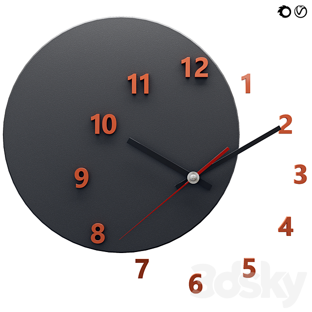 WALL CLOCK OUT OF TIME 3DSMax File - thumbnail 1