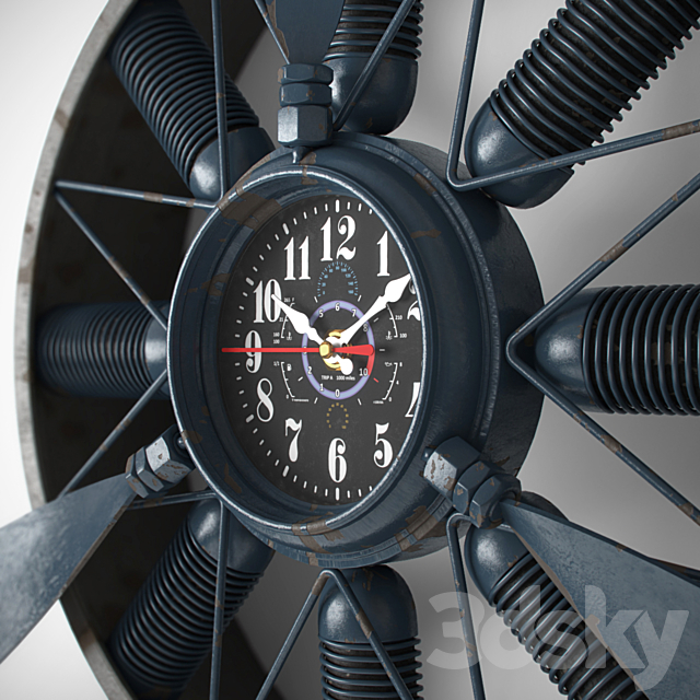 Wall Clock Propeller by KARE 3DSMax File - thumbnail 2