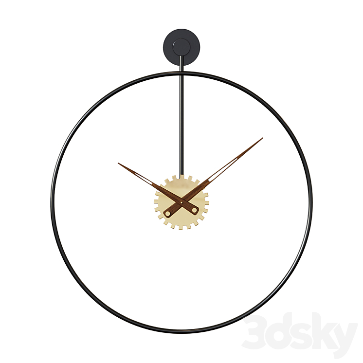 Wall clock Revolve 3DS Max Model - thumbnail 2