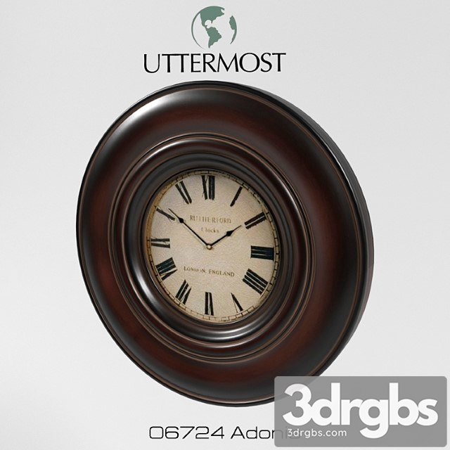 Wall clock uttermost 06724 adonis 3dsmax Download - thumbnail 1