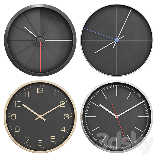 Wall clock (v1) 3DS Max Model - thumbnail 2