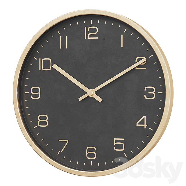 Wall clock (v1) 3DS Max Model - thumbnail 4