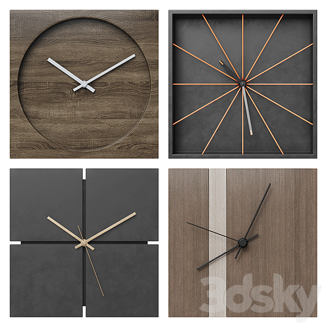 Wall clock (v2) 3ds Max - thumbnail 1