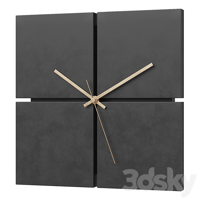 Wall clock (v2) 3ds Max - thumbnail 3